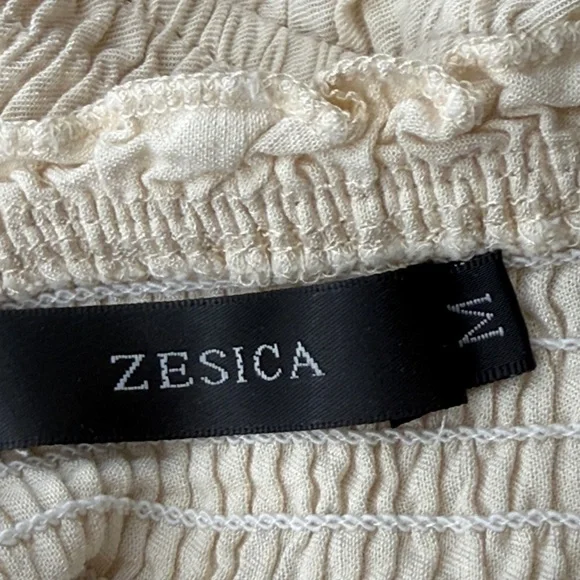 Zesica cream Maxi summer dress tie shoulders long flowing ruffle hem - Picture 3 of 15